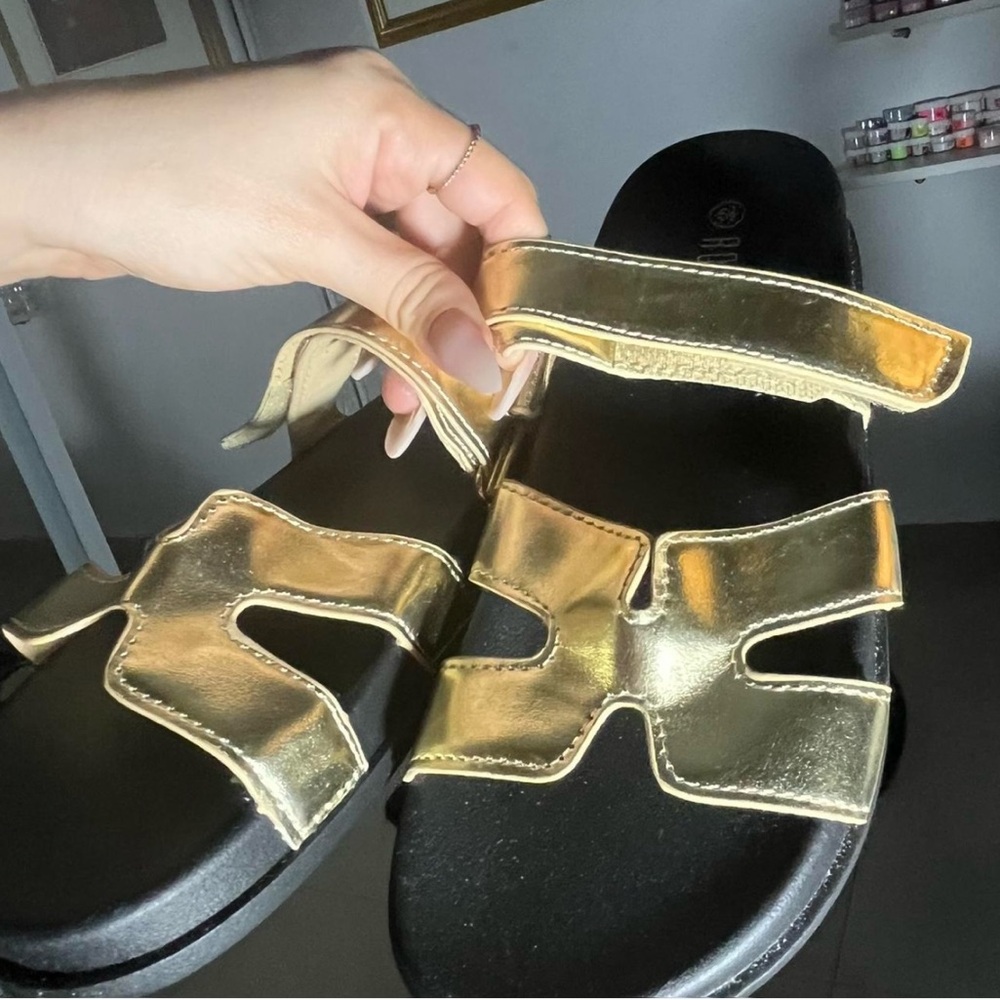 Gold summer sandals